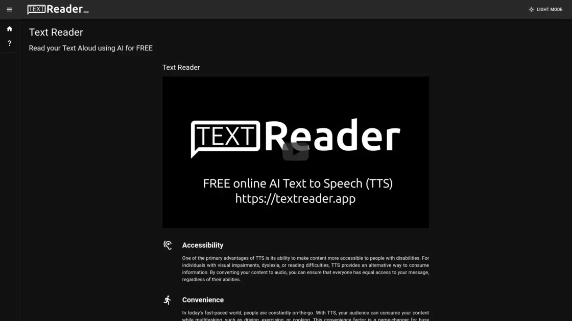 TextReader.app Home Page